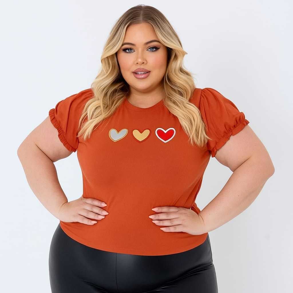 Blusa Feminina Plus Size  Manga Curta