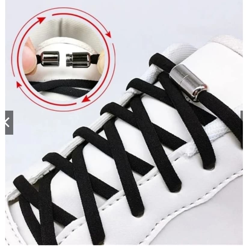 Cadarços sem fivela de fivela elástico para tenis/sapatos com rosca