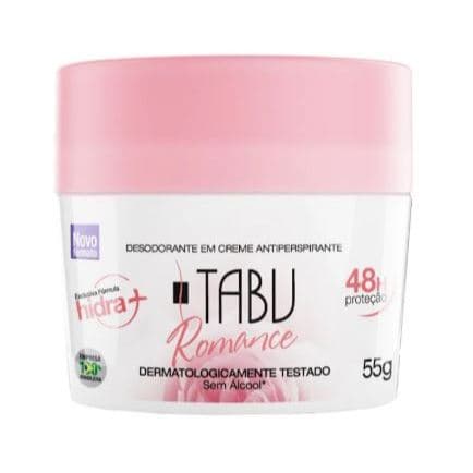 Desodorante em Creme Tabu Romance Antiperspirante 48h 55g