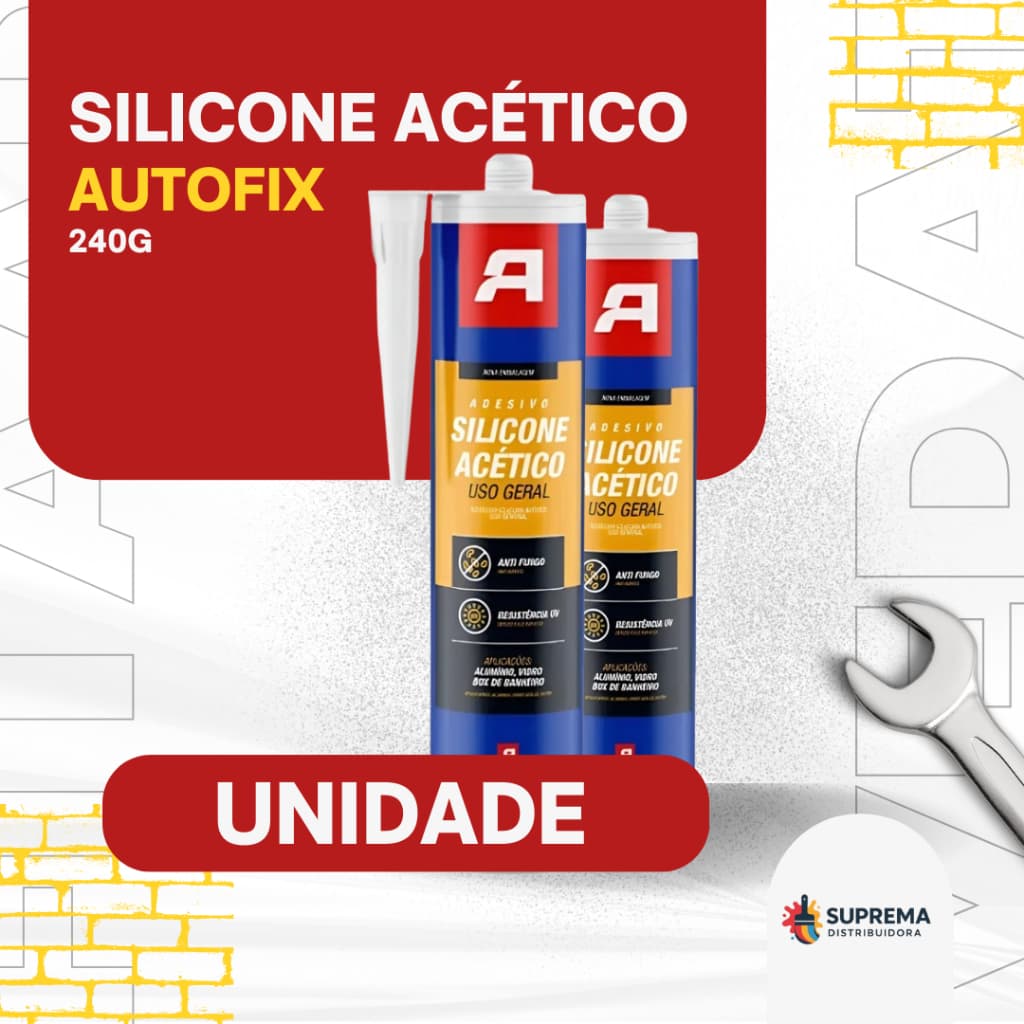 Selante Silicone Acético 240g Autofix – Profissional Alta Vedação