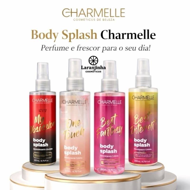 Body Splash Charmelle 200ml – Perfume Leve, Frescor e Feminilidade para o Dia Todo
