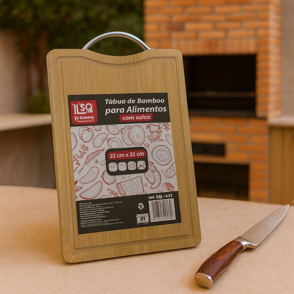 Kit Cutelo Pexeira Tábua Churrasco Profissional Inox Desossa Pão Aço Alta Qualidade