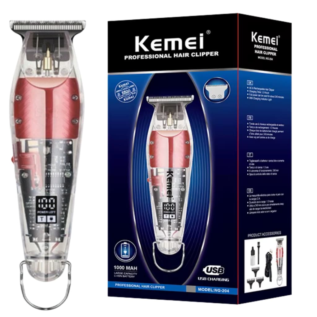 Máquina de Corte e Acabamento Kemei KM-NG204 Cortador Profissional