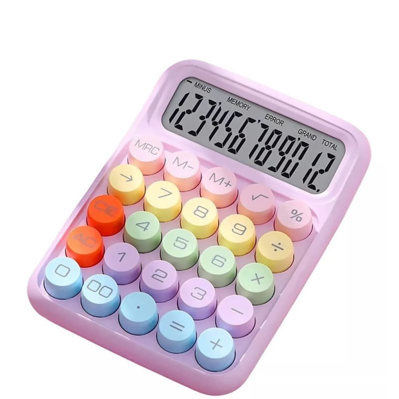 Calculadora Super Premium Tecla Mecânica Alta Durabilidade Cor Lilás Ru