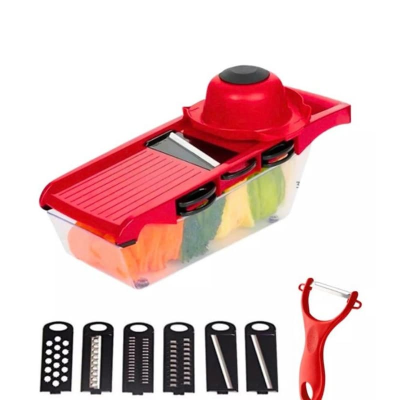 Slicer Multifuncional Fatiador Descascador de Legumes 6 em 1 Frutas Ralador