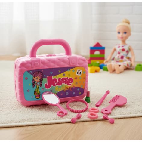 Kit Bolsinha de Beleza Menina Maleta e Acessórios p/ Bonecas