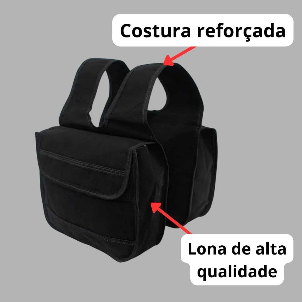 Alforje Bolsa De Lona Bornal Lateral Para Entregador Motoboy