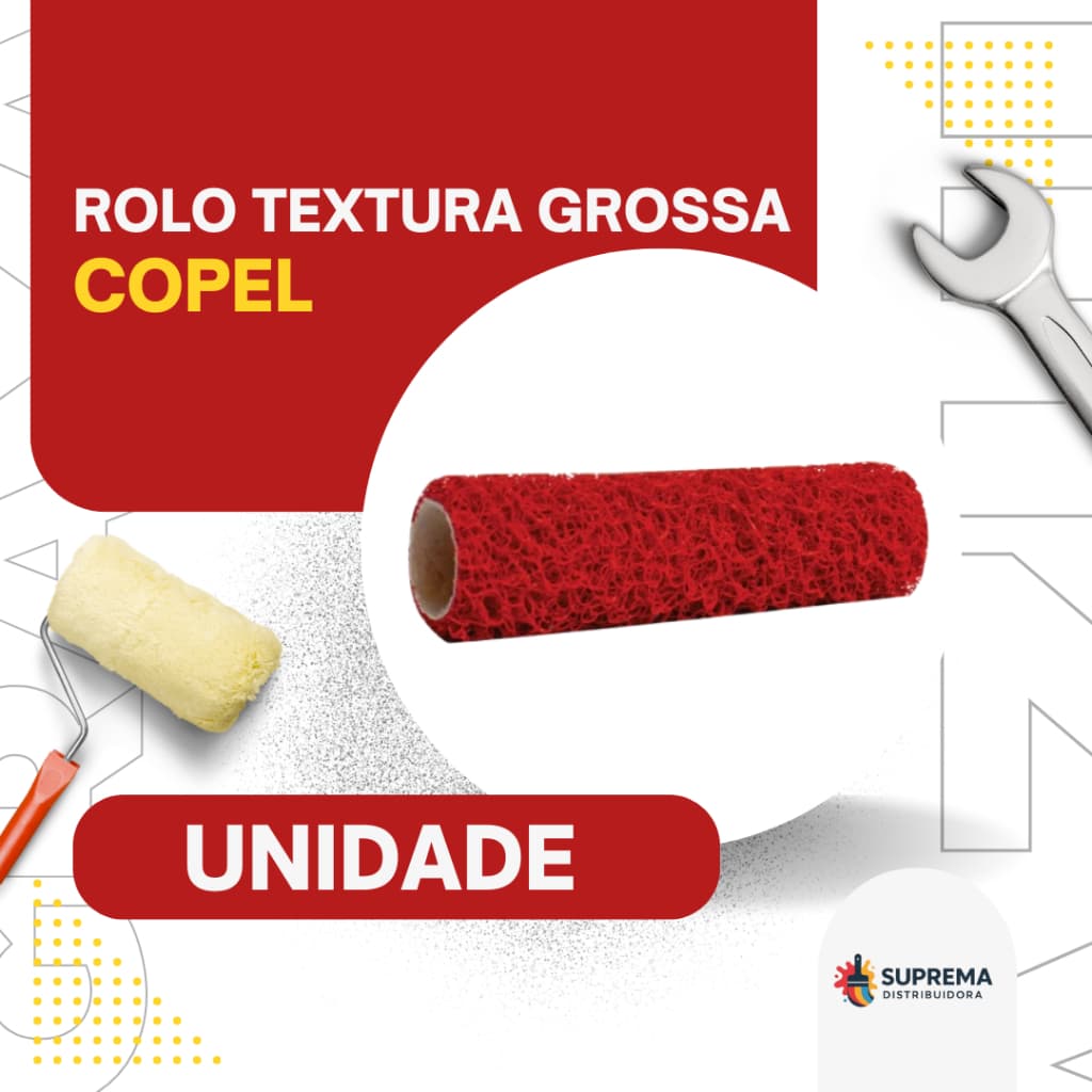 Rolo Textura Grossa Cabelo de Anjo 23cm Compel – Acabamento Profissional em Paredes | REF:1823