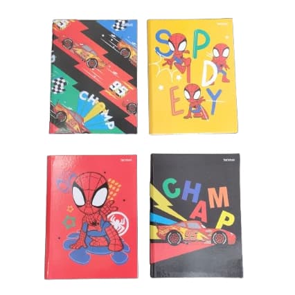 Caderno 1 Materia Brochurão Costurado Minnie Homem Aranha Carros 80 Folhas Tilibra Tamanho Grande