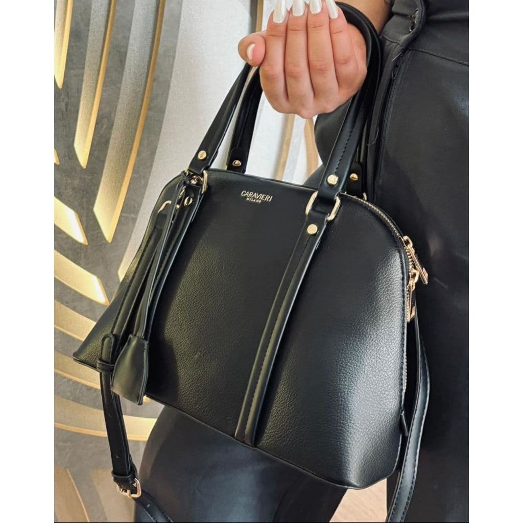 Bolsa Caravieri Milano Acessório Feminino Alças de Ombro e Transversal Elegante