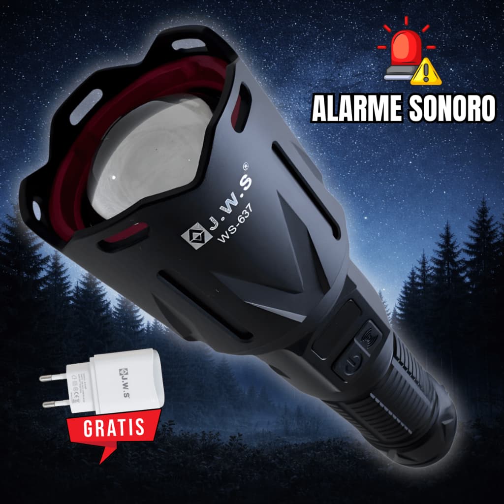 Lanterna Super Potente Tática Militar LED V3 Mais Forte que P90 P50 Camping Trilha Emergência