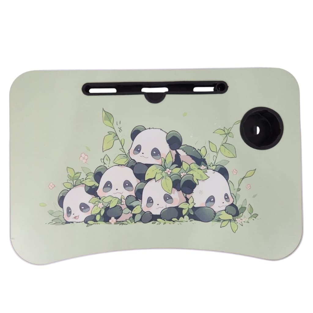 Mesa Escritório Portátil Notebook Dobrável - Estampa Panda Desenho Animado Estilo Anime