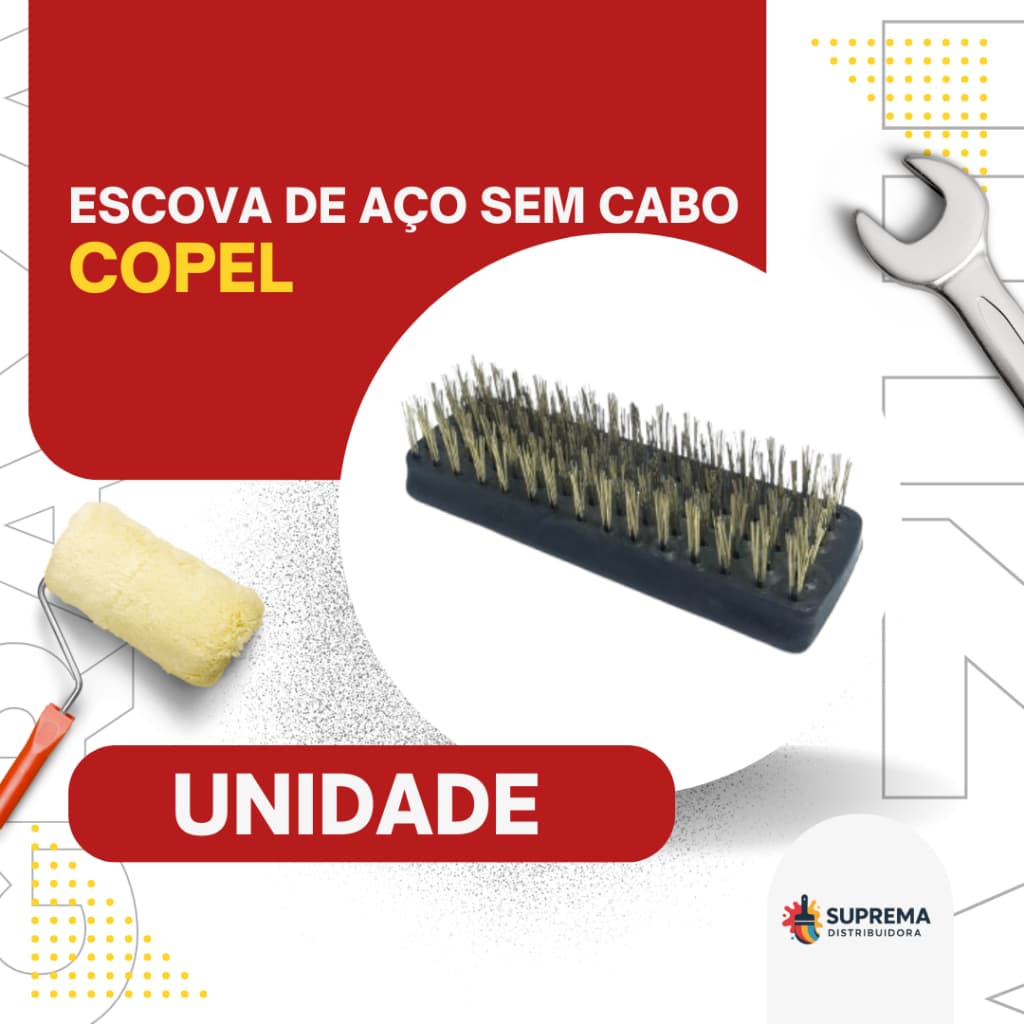 Escova de Aço Compel Sem Cabo REF.2025 – Limpeza Profissional de Superfícies