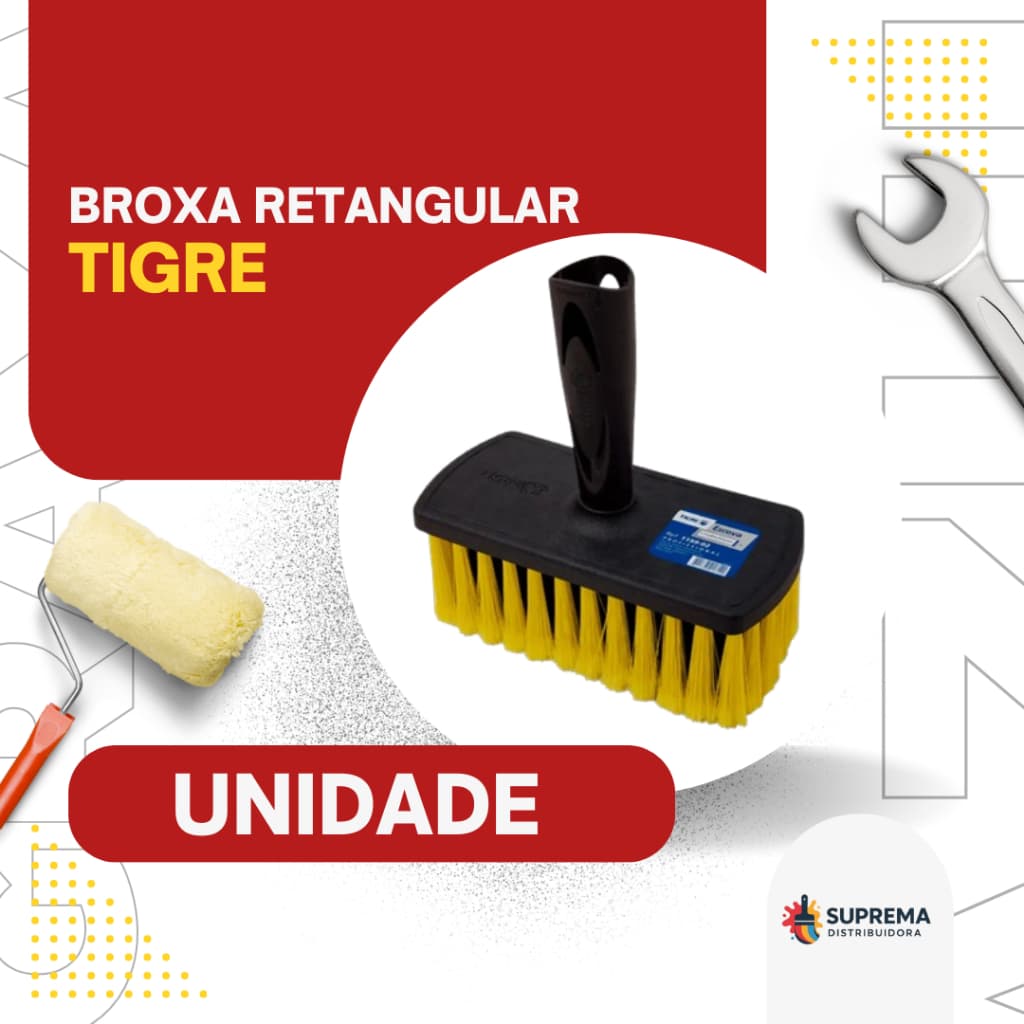 Broxa Retangular Profissional ref. 1199 – Ideal para Pintura e Limpeza