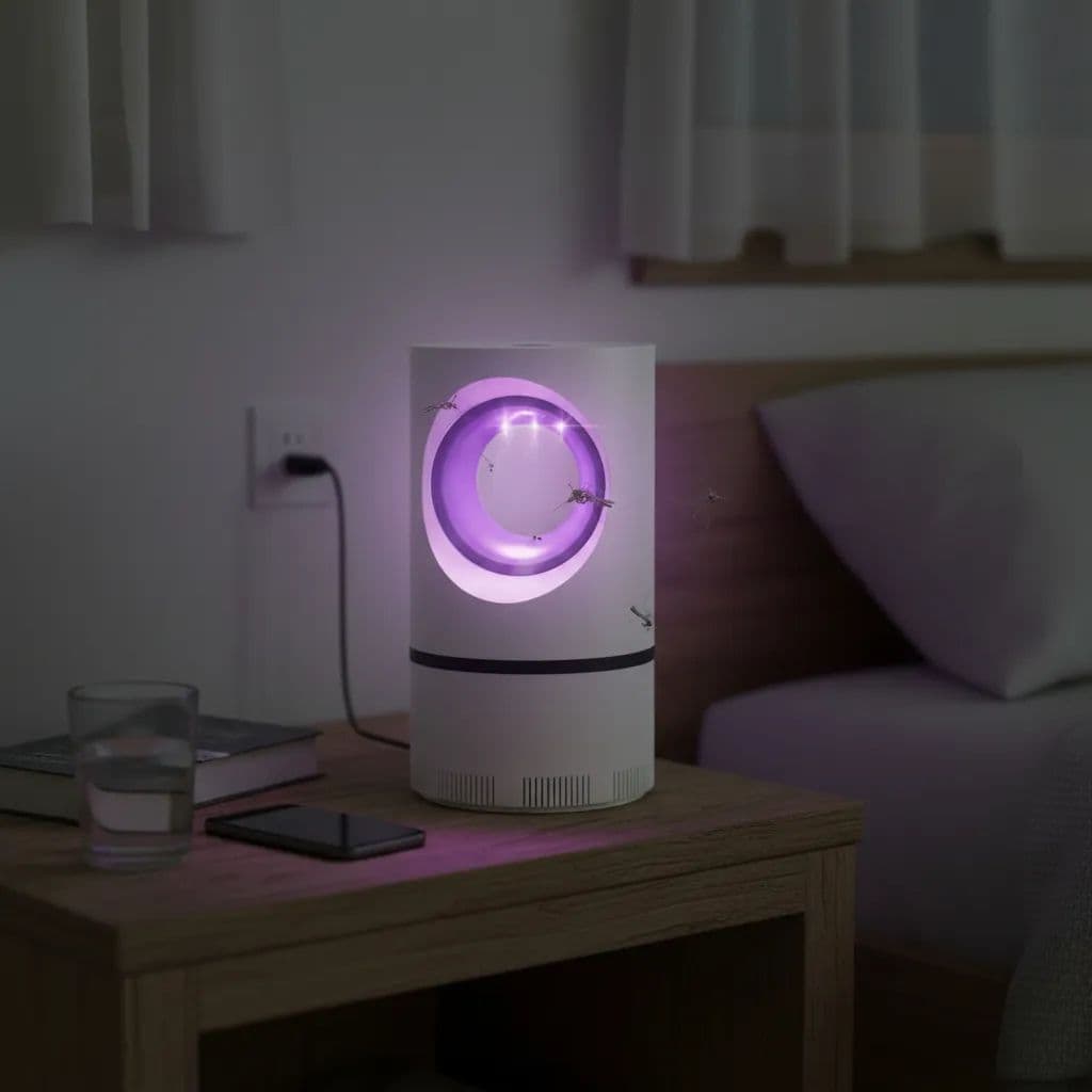 Luminária Mata Mosquito Inseto Armadilha Noturna Luz Led Usb Noite de Sono Sem Perturbações