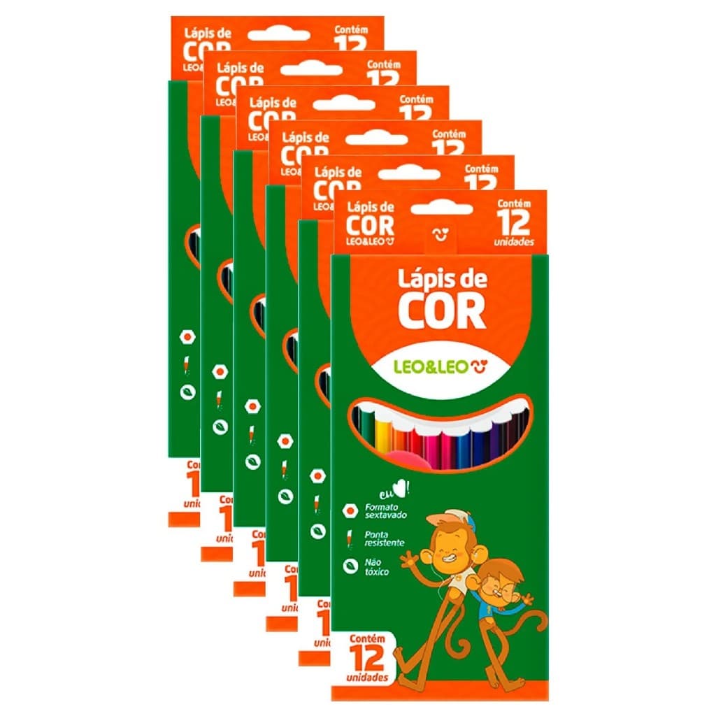 Lapis de cor Leo & Leo 12/24/36 cores volta ás aulas