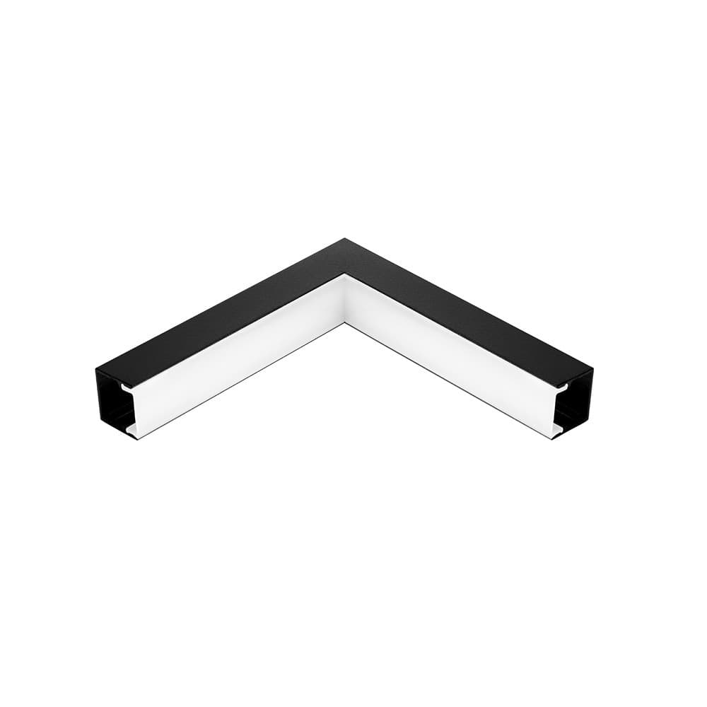 Emenda Perfil Para Fita Led Sobrepor 17x16mm Teto - Parede - Preto Blumenau