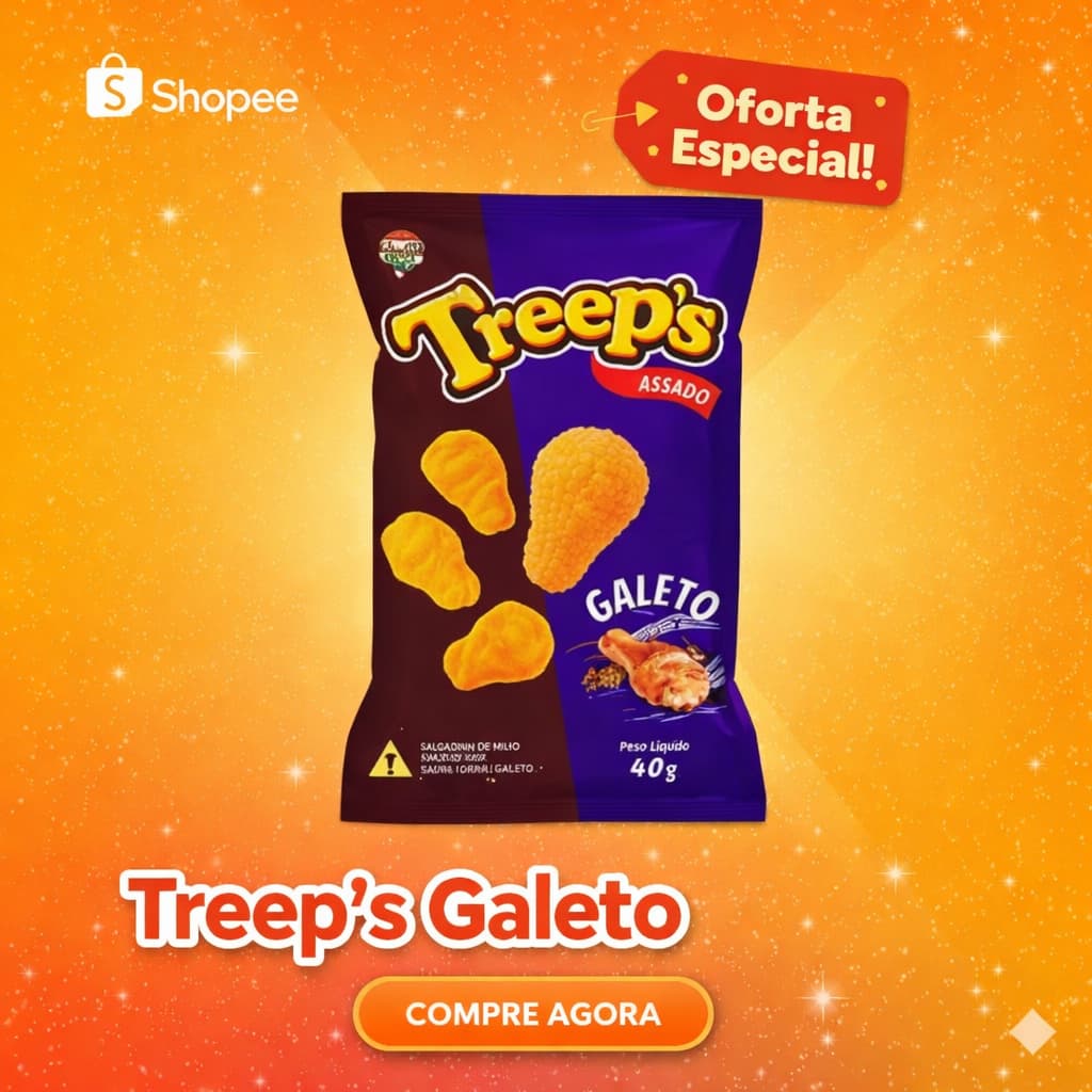 SALGADINHO TREEP`S GALETO COM 10 UNIDADES DE 40G