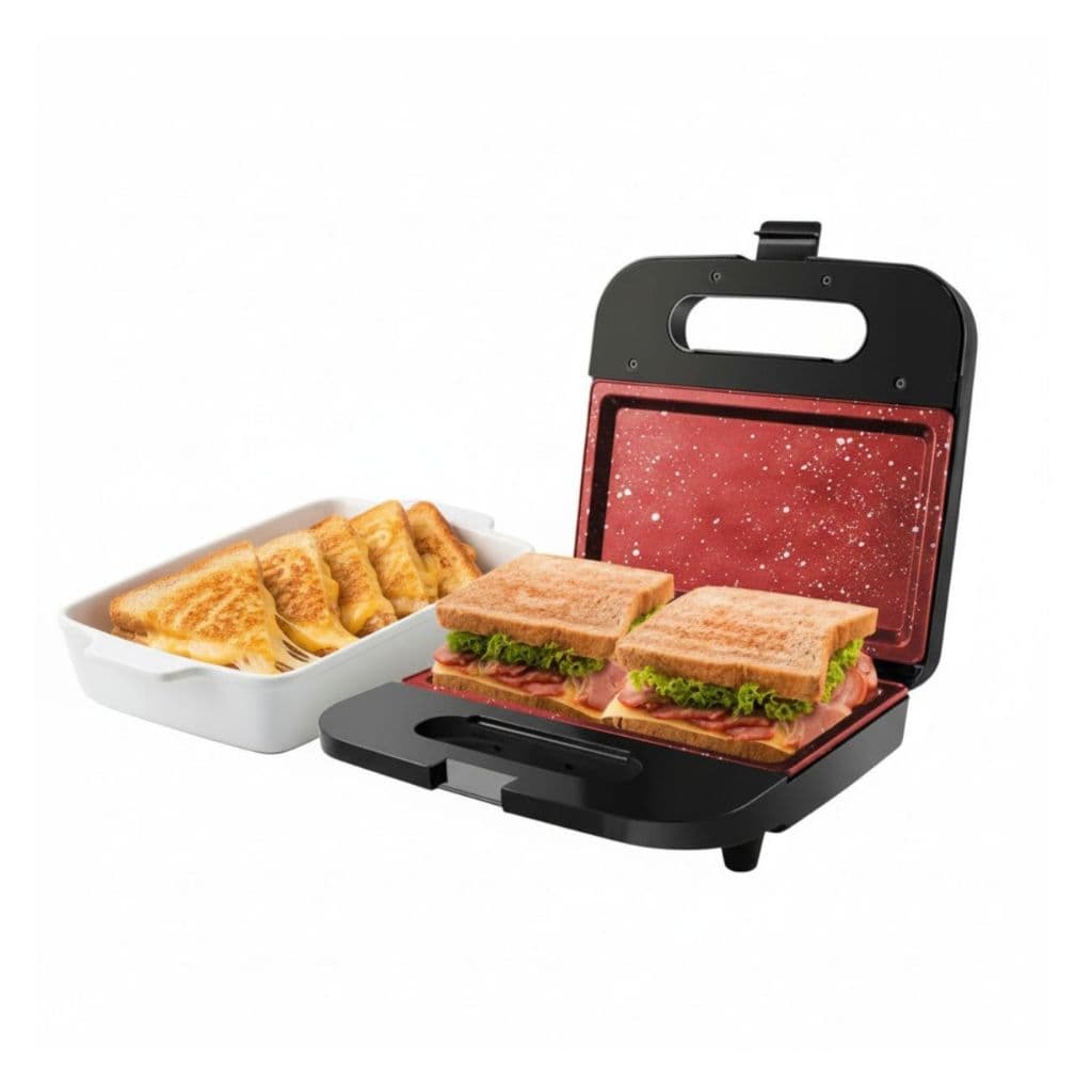Sanduicheira E Grill Britânia Redstone 2 Em 1 Com 750w