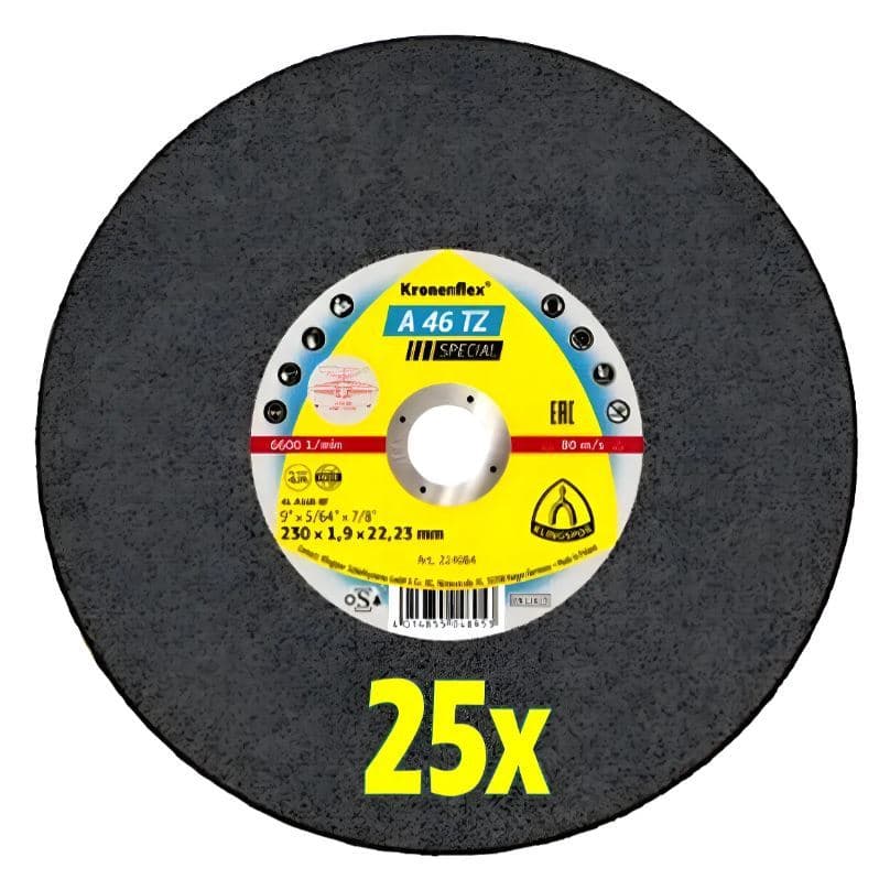 Disco De Corte Fino 9 Kronenflex A46tz Aço Inox Kit 25 Disco
