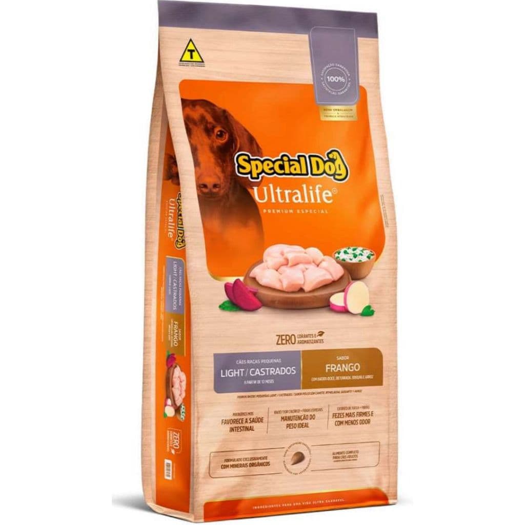 Ração Special dog ultralife light/castrado para cão raça pequena 10kg