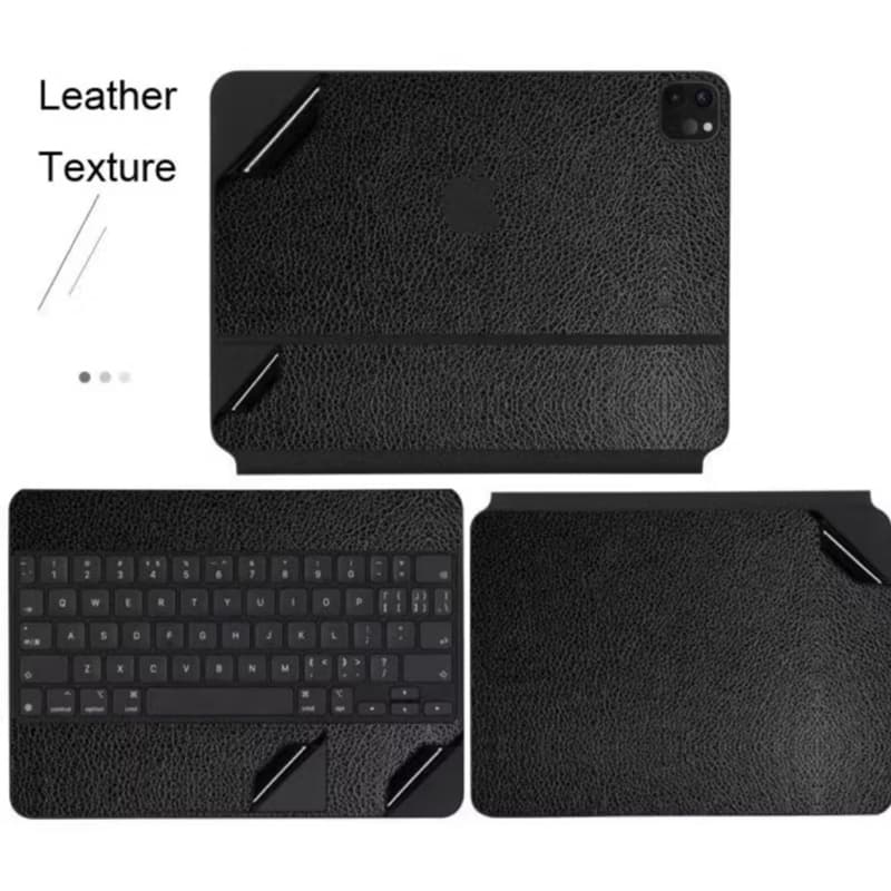 Skin premium couro preto para Magic Keyboard do iPad Air 5 11 polegadas
