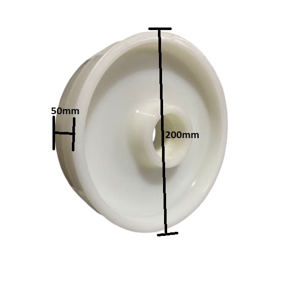 RODA DIRECIONAL PARA PALETEIRA MANUAL / 200X50mm / RODA DE NYLON / CARRINHO HIDRAULICO