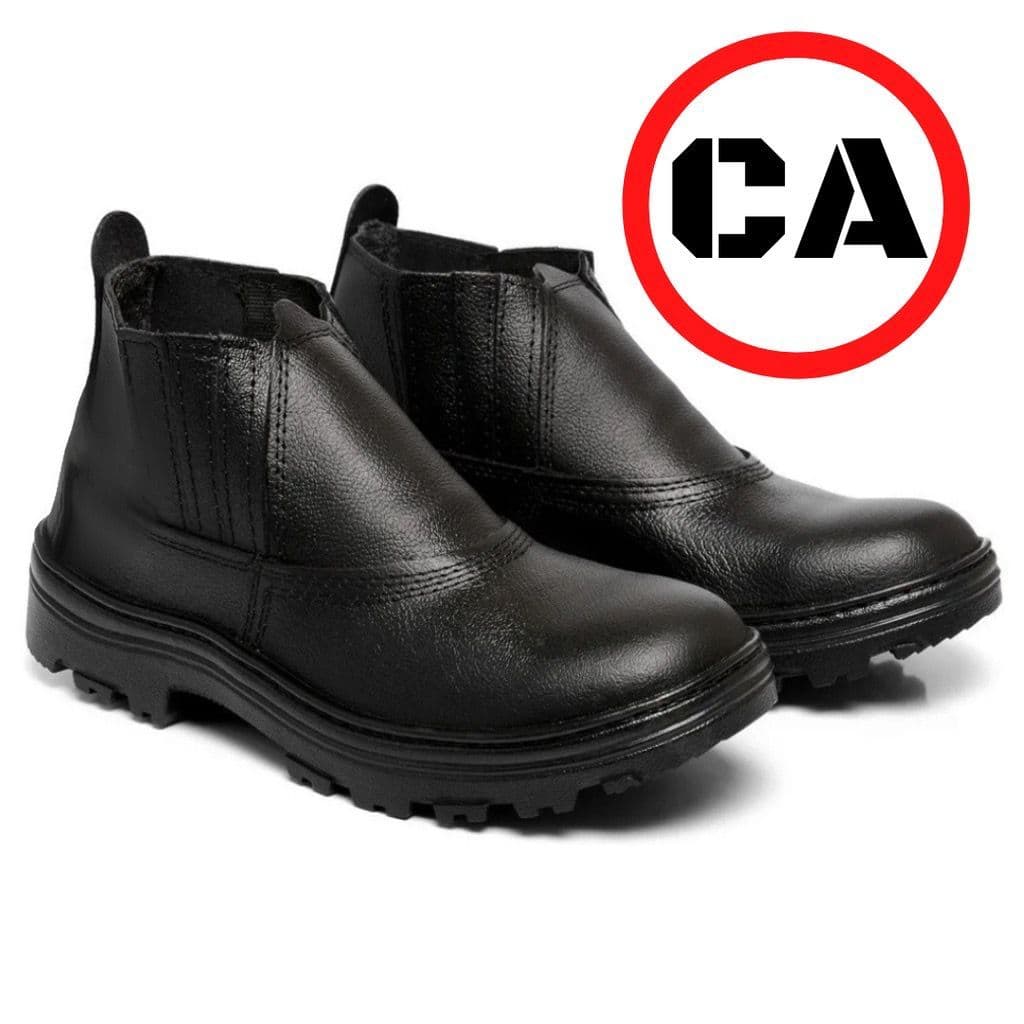 Promoção Bota Preta de Segurança para Trabalho com CA