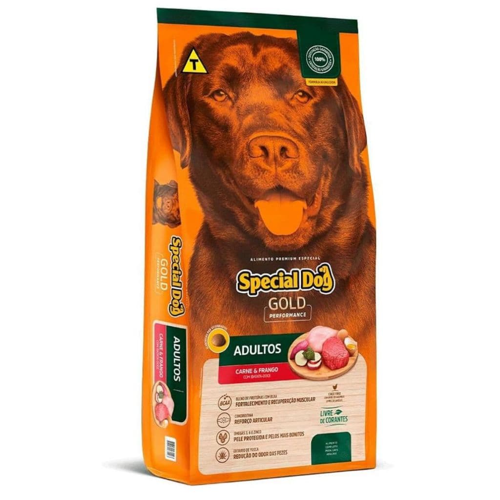 Ração Special dog gold PERFORMANCE c/ batata doce 24% de proteína