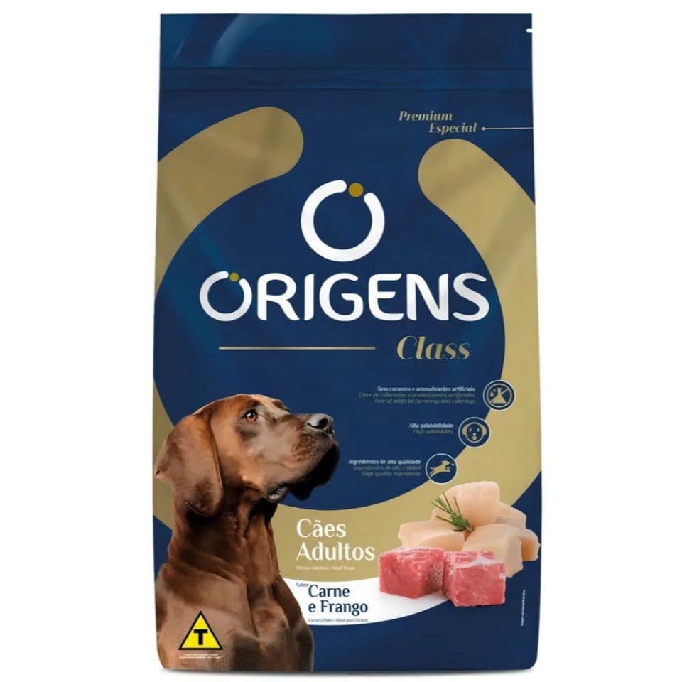Ração Origens class para cão adulto 15kg