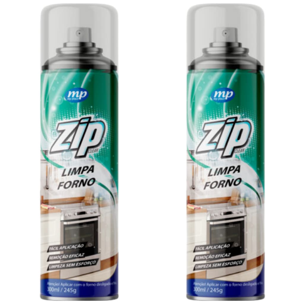 Kit C/2 Limpa Forno Spray Remove Gordura Forno e Fogão Zip Clean My Place 300ml