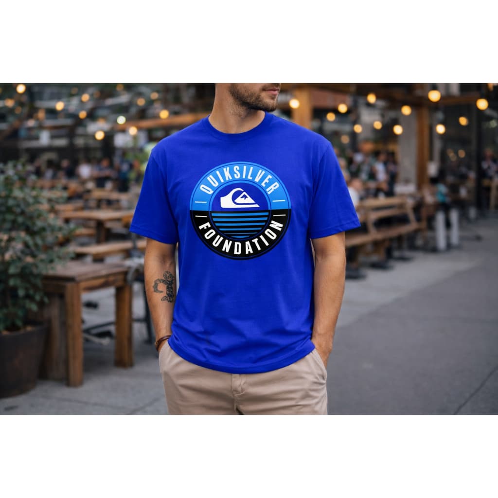 Camiseta Masculina Básica Quiksilver Foundation Q.S Camisa T-shirt Unisex Algodão Conforto Qualidade