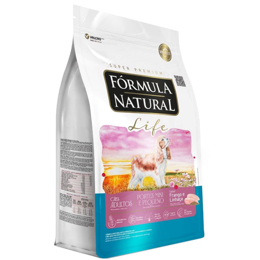 Ração Fórmula Natural Life Cães Adultos Porte Mini e Pequeno 10kg Adimax
