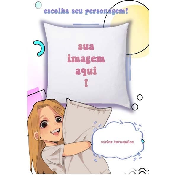 Almofada Personalizada | Presente Criativo| 30x30cm 60x25cm, 40x40cm Decorativa