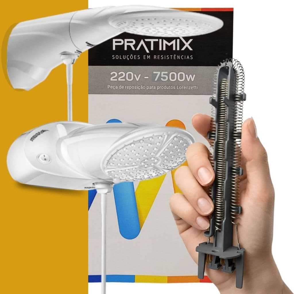 Resistência Ducha Advanced Multitemperatura Turbo 220v 7500w Pratimix