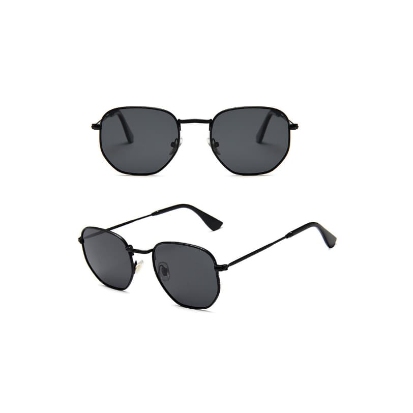 Óculos hexagonal de sol estilo praia alok proteção uv casual