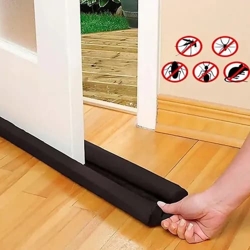 Kit 1 Unidades de Veda Porta Ajustável Protetor Rolinho Impermeável 80cm