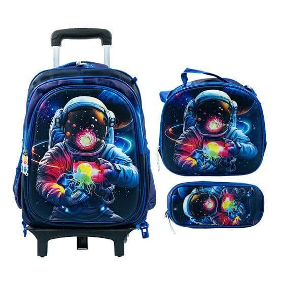 Kit Mochila Rodinha Pro Player Game ou Astronauta Menino Seatine Melhor Promoção
