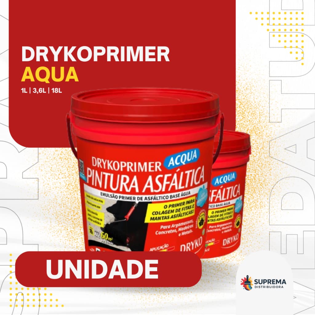Drykoprimer Acqua Dryko – Primer Base Água para Impermeabilização Profissional