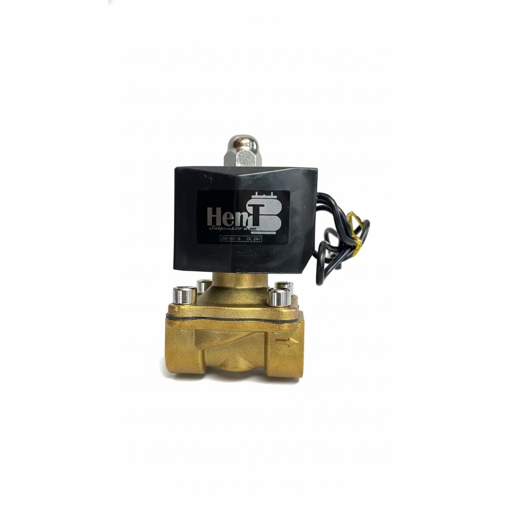 Válvula Solenoide 1/2 24V DC Para Buzina Marítima e Automotiva Latão 2/2 Hent