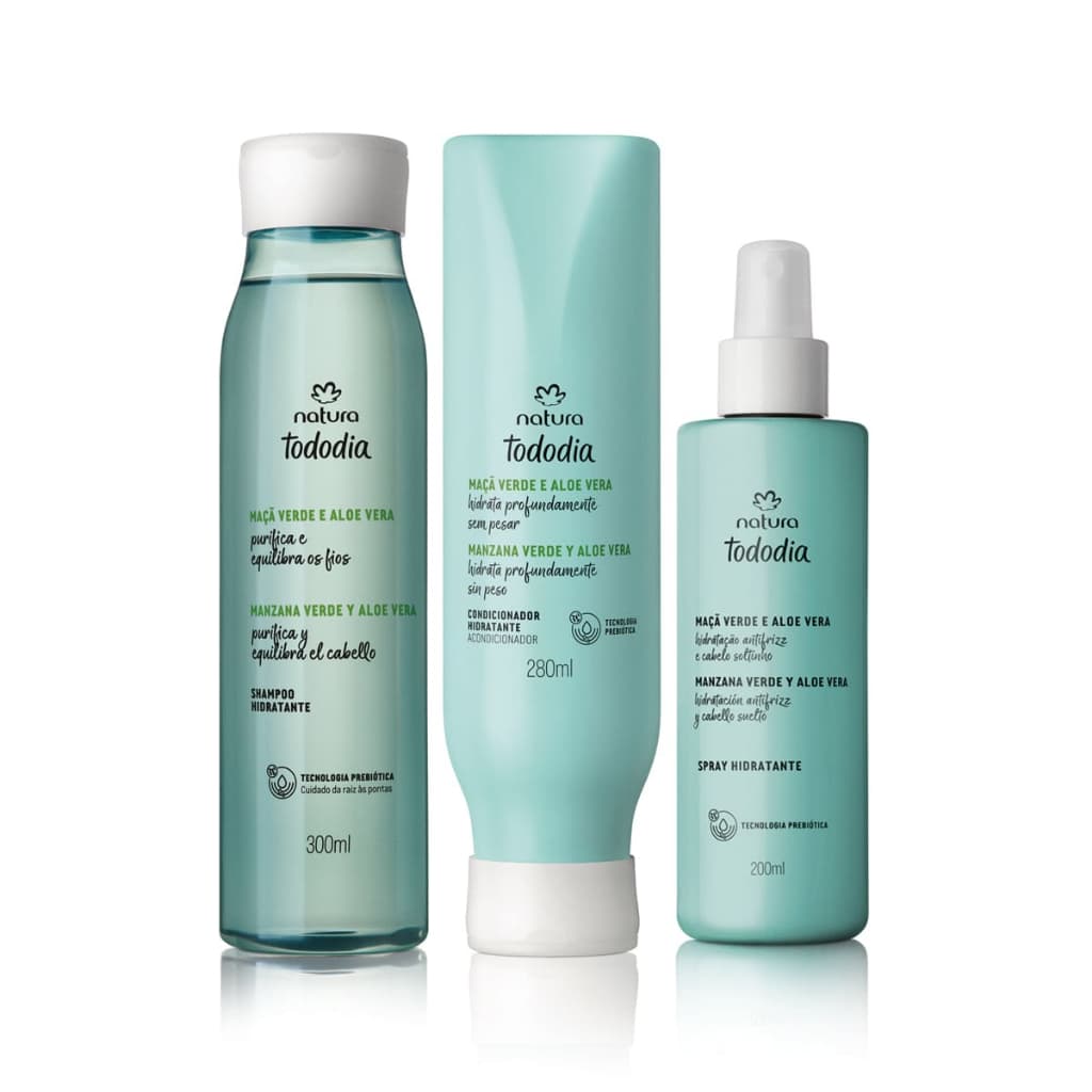 Kit Para Cabelos Hidratante Tododia Maçã Verde e Aloe Vera (3 produtos)