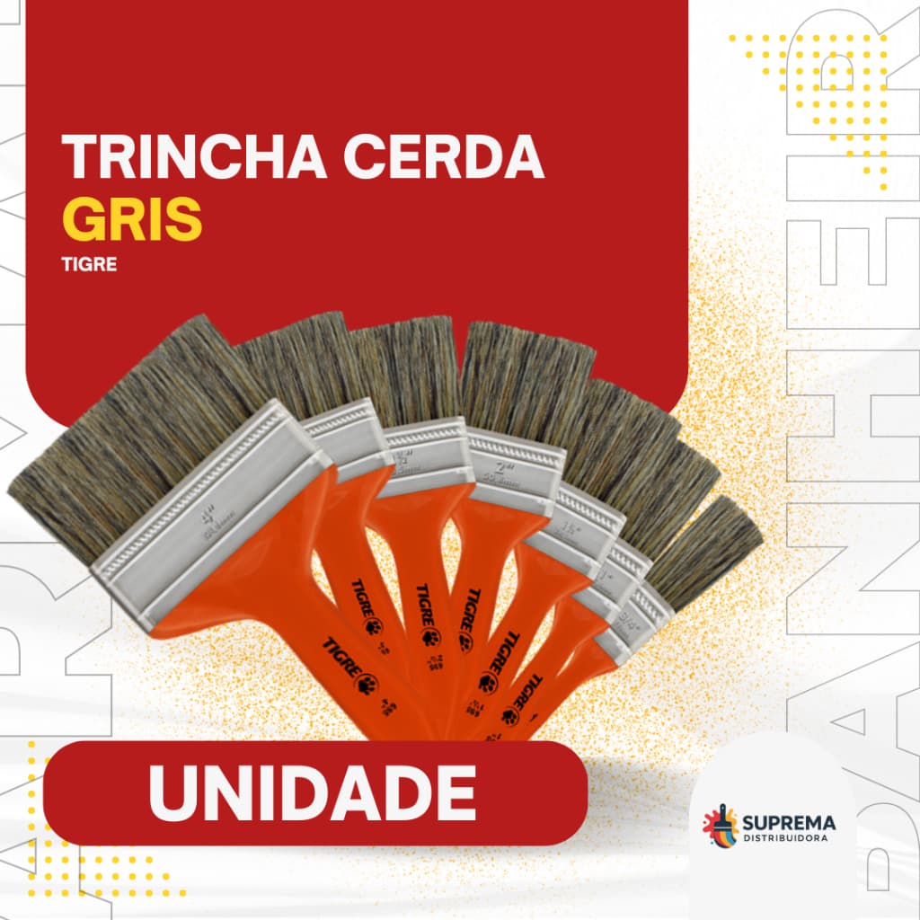 Pinceis Para Pintura Tigre Trincha Profissional Cerda Gris de Pintar Parede Pincel P/Pintar Casa