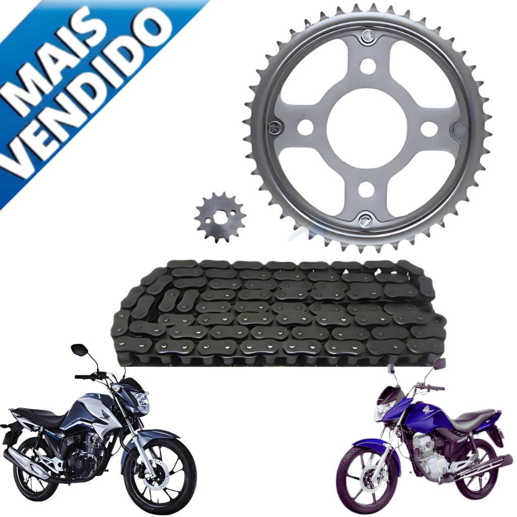 Kit Relação Cg 150/160 Titan Fan Start Cargo Aço 1045 (kit) Original