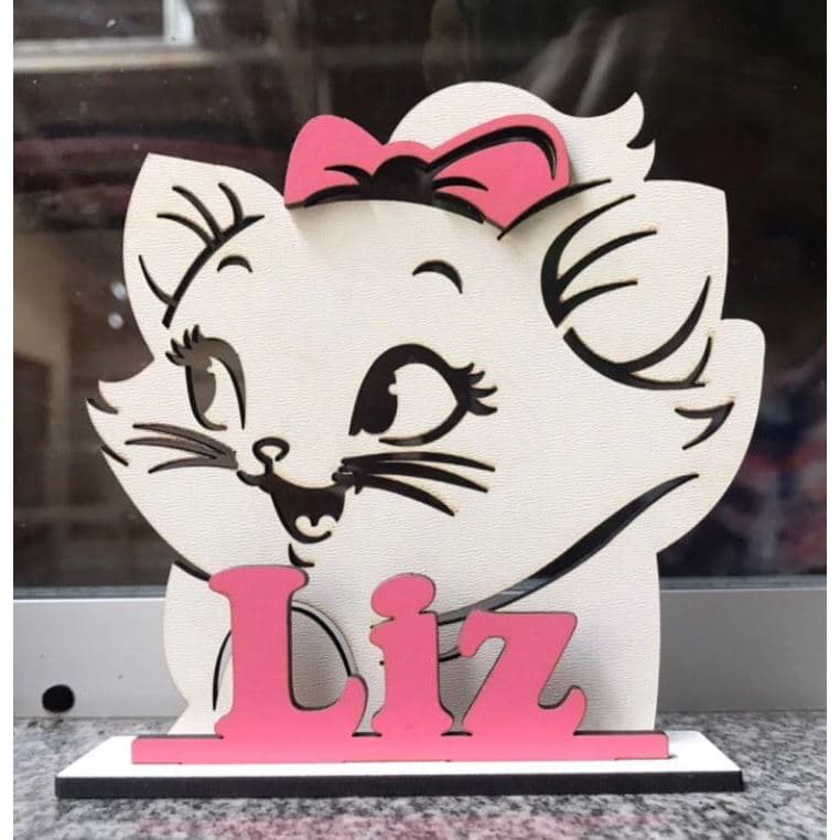 Lembrancinha 15cm Marie Personalizada Festa Nomes Centro De Mesa Aniversário Infantil