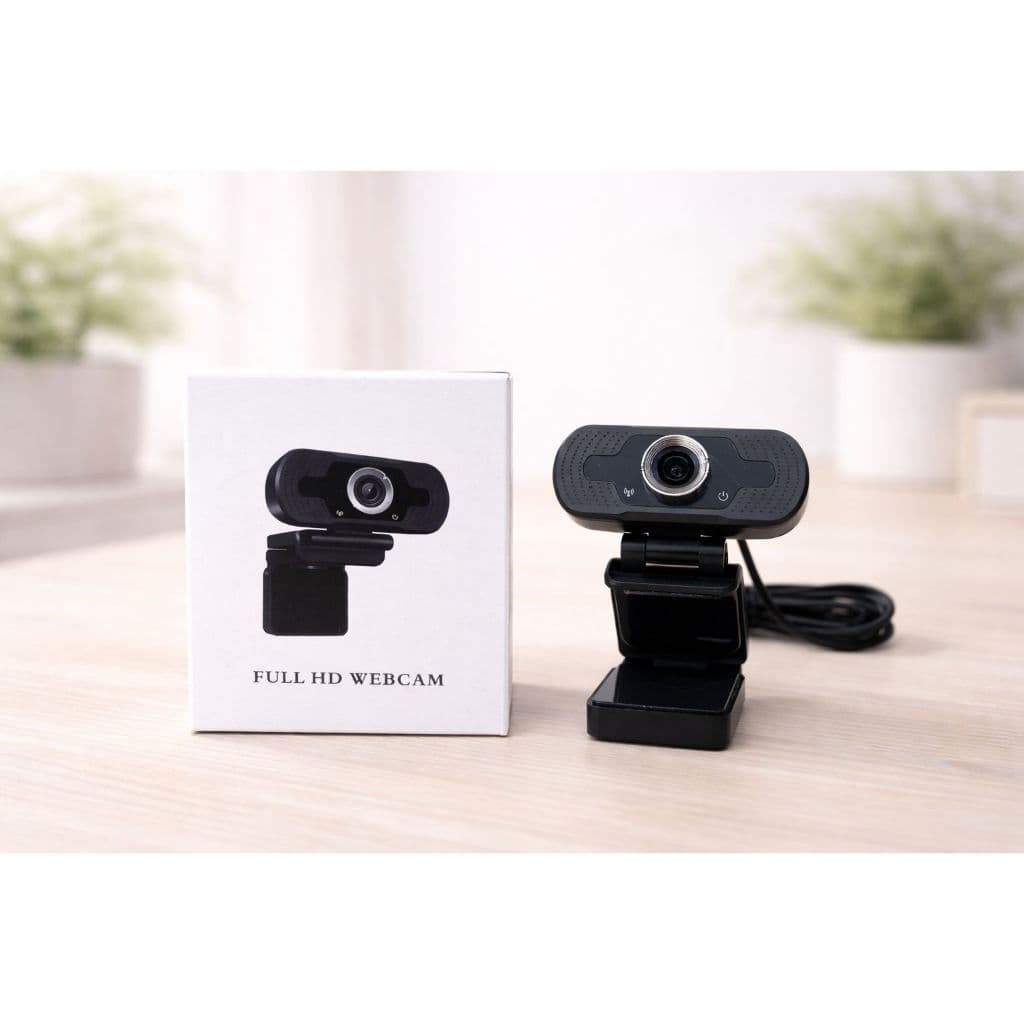 Webcam Camera Computador Full HD 1080p B1-2MP USB Plug Play com Microfone Embutido para Vídeos e Chamadas
