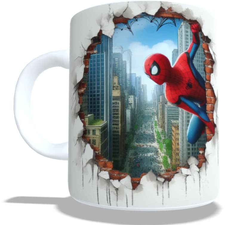 Caneca Homem Aranha Cerâmica ou Plástico Infantil