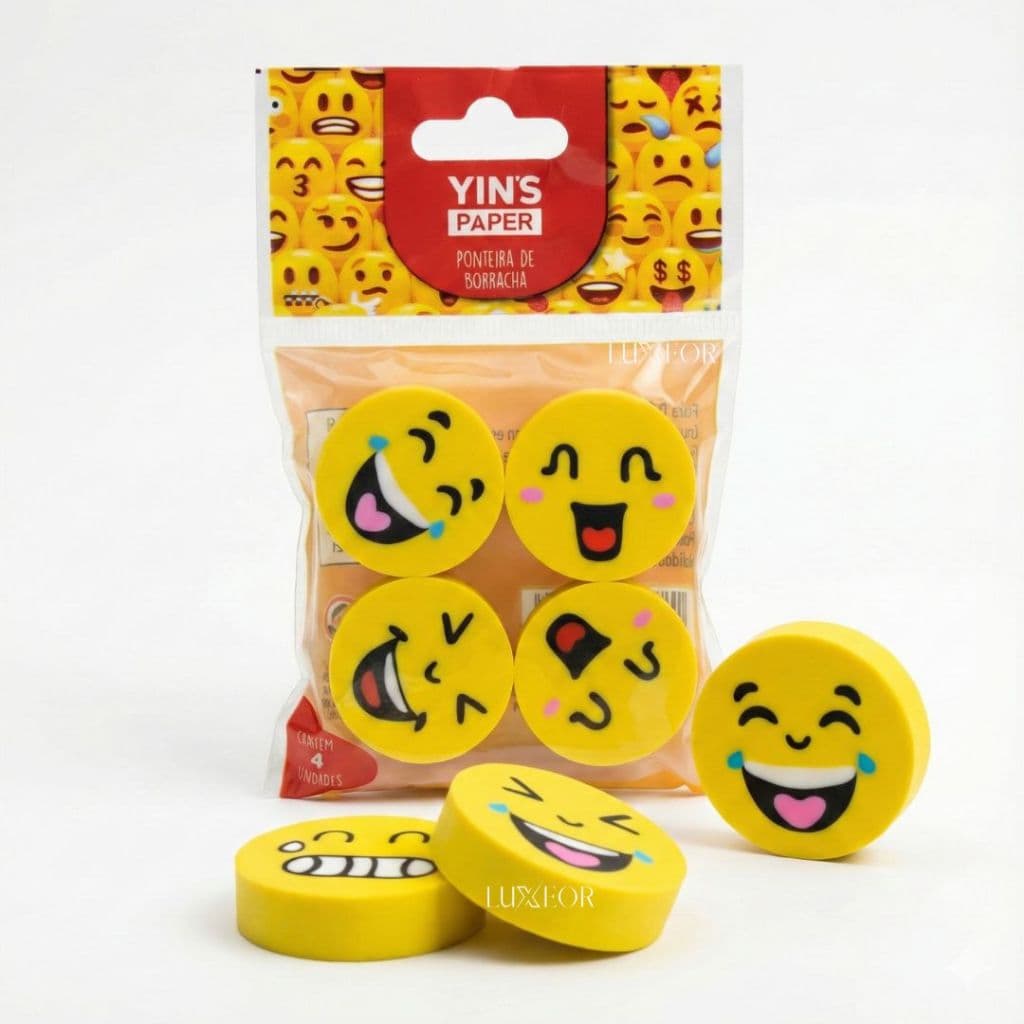 Borrachinhas Fofinhas Unicórnio Emoji  Ponteira Lápis Borracha Material Escolar Volta as Aulas