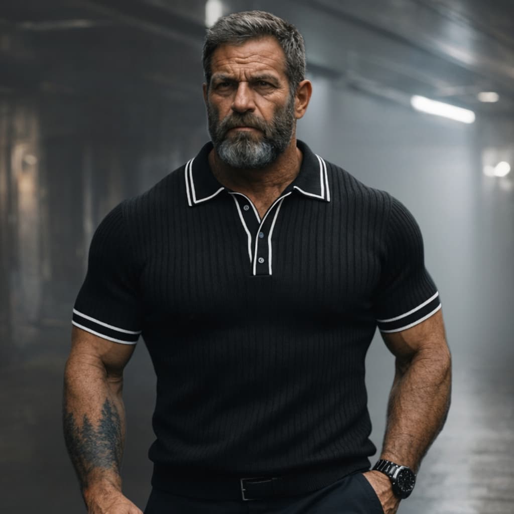 Camisa Polo social Masculina Diaconato Blusa de Tricô Sofisticada Malha Canelada Macia