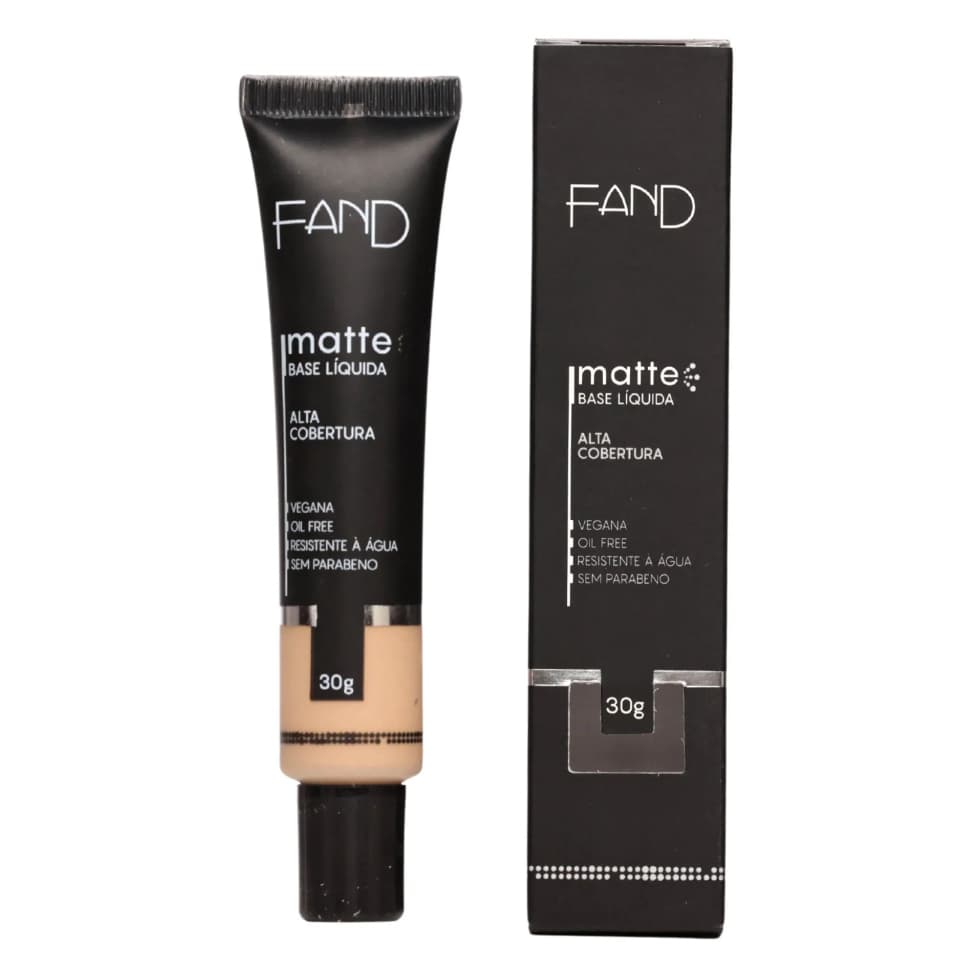 Base Liquida Mate Fand Alta Cobertura Pele Oleosa