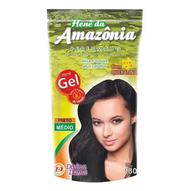 HENÊ GEL DA AMAZÔNIA PRETO MÉDIO – POUCH 180g